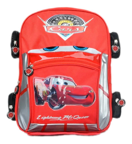 Morral Maleta Bolso Cars Rayo Mcqueen Escolar En Lona Niño