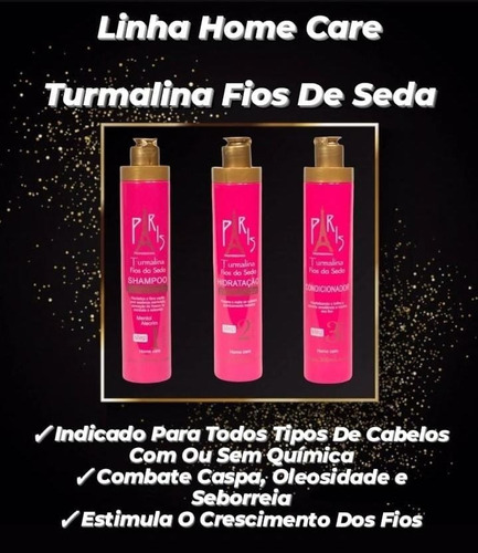 Imagem 2 de 3 de Kit Home Care Turmalina Fios De Seda 3 Passos - Paris