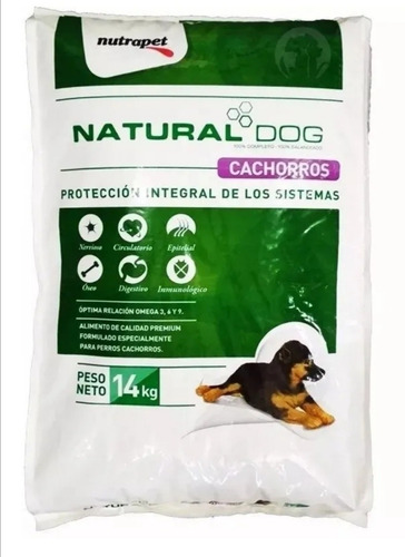 Imagen 1 de 2 de Natural Dog Cachorros 14kg + Antiparasitario +snack + Envío
