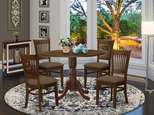 East West Furniture Dlva5-esp-c Dublin Juego De 5 Piezas Que