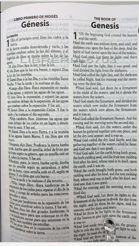Imagen 8 de 9 de Biblia Bilingue Ingles - Español Piel Negro Indices Rvr/kjv