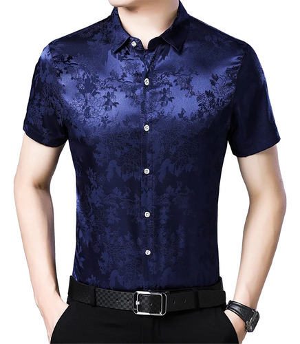 Camisa De Vestir De Seda Para Hombre  Camisas De Seda Floral