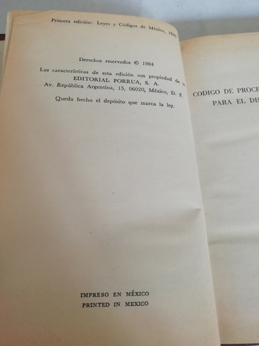 Código De Procedimientos Penales Del Df Guillermo García (Usado)