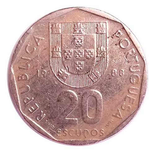 Moneda 20 Escudos Portugal 1988 (Usado)