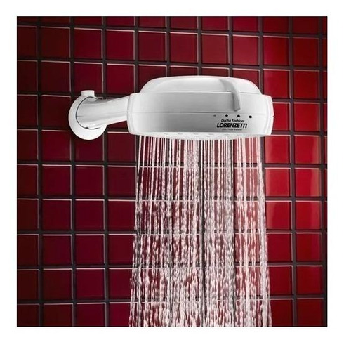 Imagem 4 de 4 de Chuveiro elétrico de parede Lorenzetti Fashion branco 5500W 127V