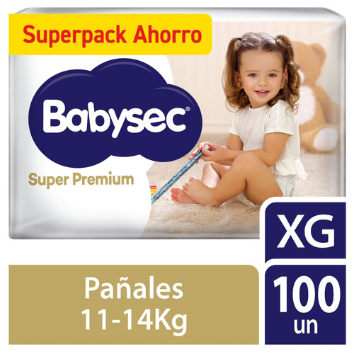 Pañales De Bebé Babysec Super Premium 100 Un Talla Xg