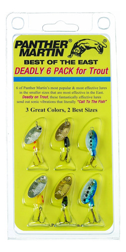 Kit De Senuelo De Pesca Panther Martin Best Of The East Spin