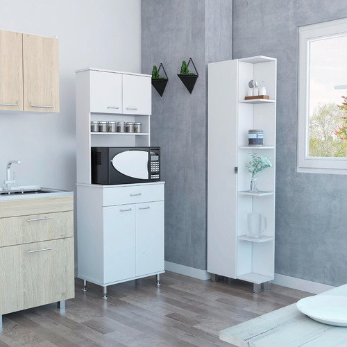 Combo Mueble Microondas + Optimizador Kitchen 7 - Blanco