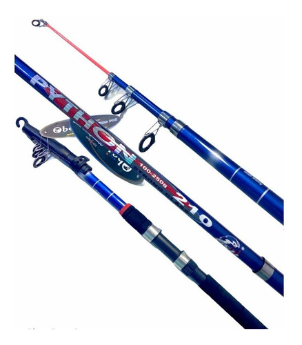 Imagem 2 de 8 de Kit Pesca Vara 2,70 + Molinete Preto + Linha 0,35mm + Iscas