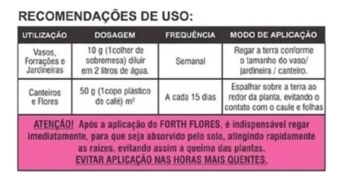 Kit Forth Flores400g + Refil 400g Adubo Fertilizante