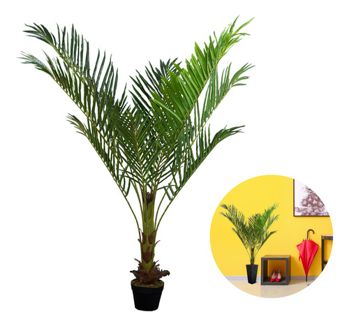 Planta Artificial De Plastico Tipo Palma 140cm Jardin Hogar