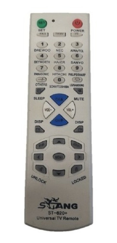 Imagen 2 de 3 de Control Remoto Universal St-620 Para Tv