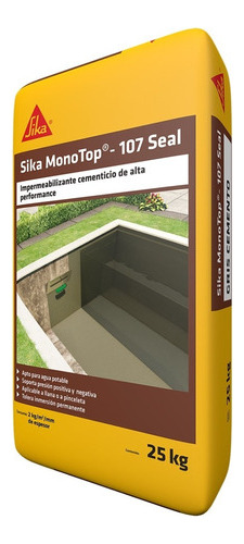 Sika Monotop 107 Seal 25 Kg Impermeabilizante Cementicio  Mm
