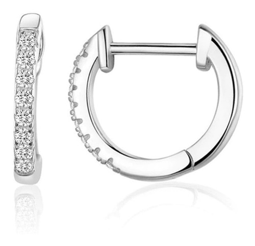 Aretes Piercing Huggies Plata S925 Chapado En Oro Ó Platino 