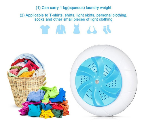 Lavandería Turbina Ultrasónica Lavadora 1 Kg Portátil