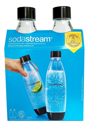 Twinpack De Botellas Negras | Sodastream Color Negro
