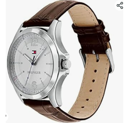 Reloj Tommy Hilfiger Hombre Marron 1791377 Cuero Sumergible