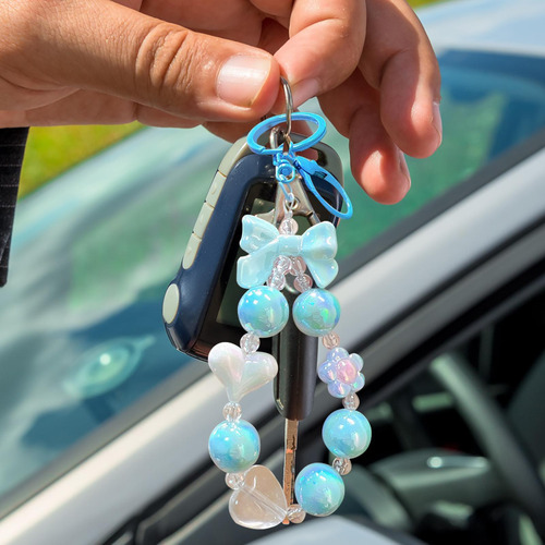 Llavero Con Pulsera De Flores Con Cuentas Llavero Con Cuenta
