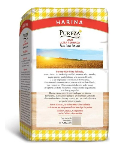 Harina Pureza 0000 Ultra Refinada 1kg X 10u - Hipercomer