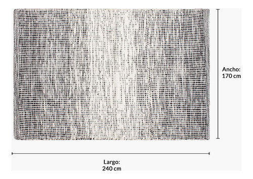 Alfombra Algodon Cairo 170x240 Negro Form