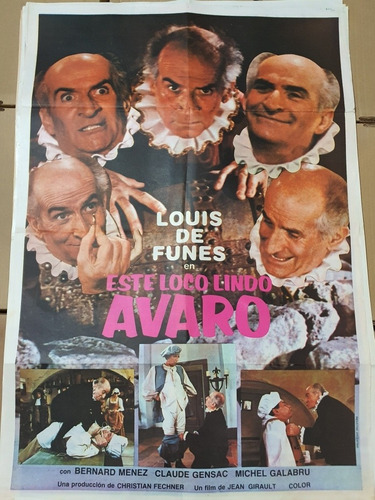 Afiche Cine Original-nuevo-1086 Con Louis De Funes