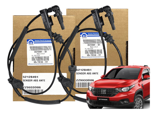Kit 2 Sensor Abs Dianteiro Nova Strada 2021 2022 2023 Orig