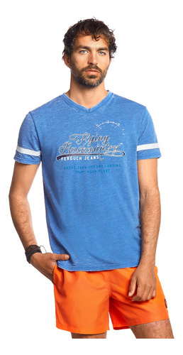 Polera Hombre Oklahoma Azul Ferouch Ss 2022