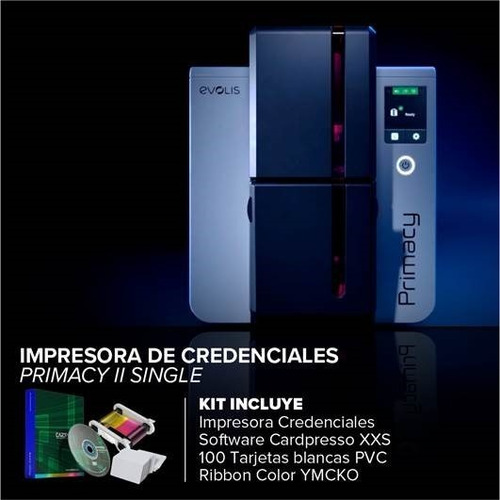 Impresora De Credenciales Kit Evolis Primacy Ii Single