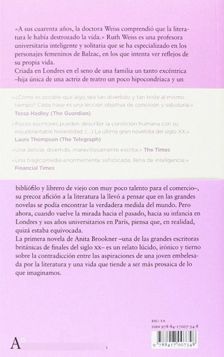 Un Debut En La Vida, De Anita Brookner. Editorial Libros Del Asteroide En Español