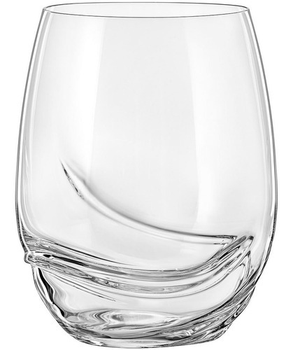Jogo De Copos De Cristal Bohemia 2 Peças De Vidro 500ml Luxo