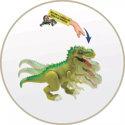 Dinossauro REX para Pintar com Mecanismo de Mordida - Kit 6 Cores