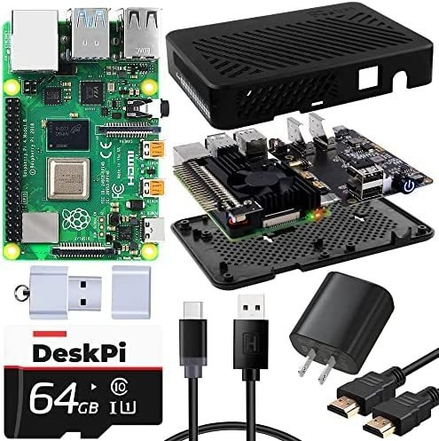 Geeekpi Raspberry Pi 4 8gb Kit - Edición De 64gb, Deskpi Lit