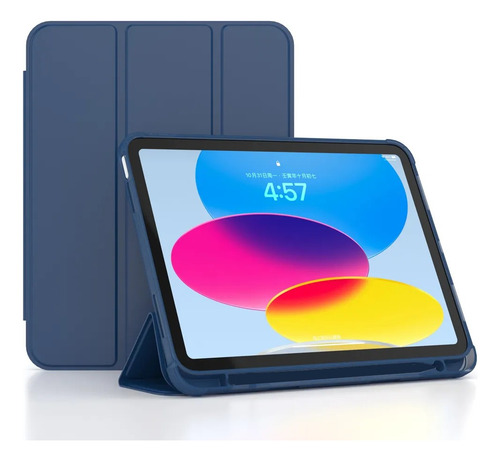 Capa Smart Flip Para Apple iPad 9ª 8ª 7ª Geração 10.2 Cor Azul-marinho