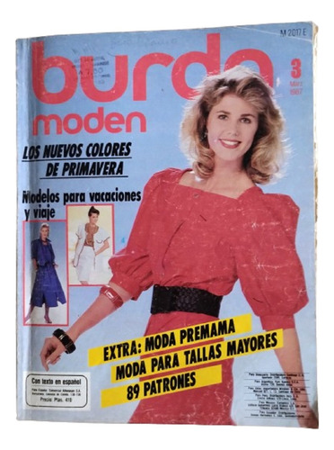 Revista Burda Moden Con Moldes 03/1987 
