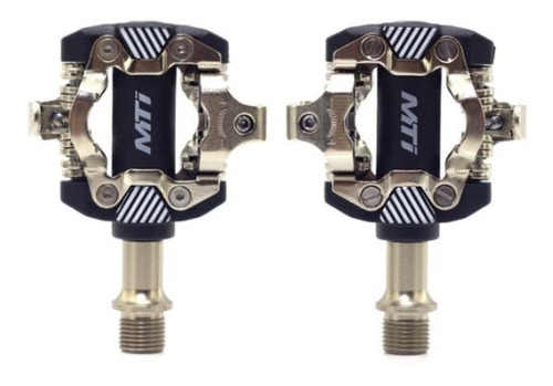 Pedales Doble Traba Mti + Calas Compatible Shimano