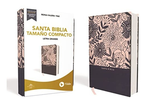 Biblia Reina Valera 1960 Letra Grande Compacta Flores Vida