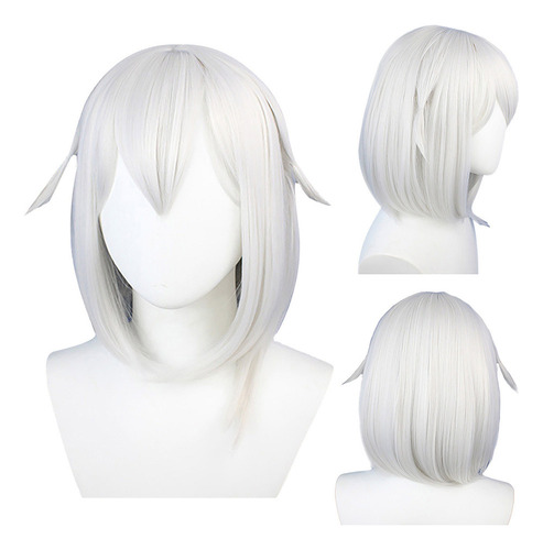 Ay Peluca Corta Para Cosplay 35cm, Con Red