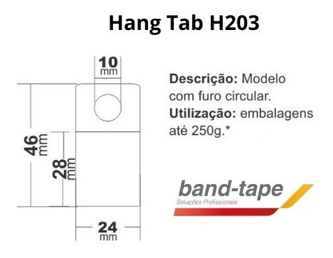 Imagem 2 de 2 de Hang Tab Adesivo - 3.000 Unidades ** Pronta Entrega **