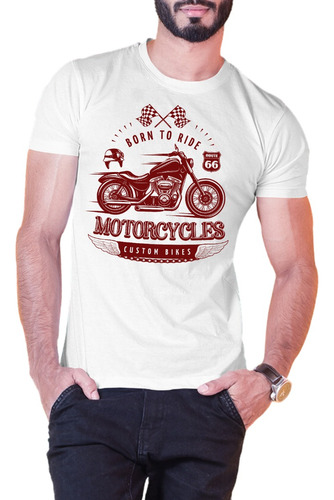 Playera Motorcycles Born To Ride Bicicleta Deportiva Club 