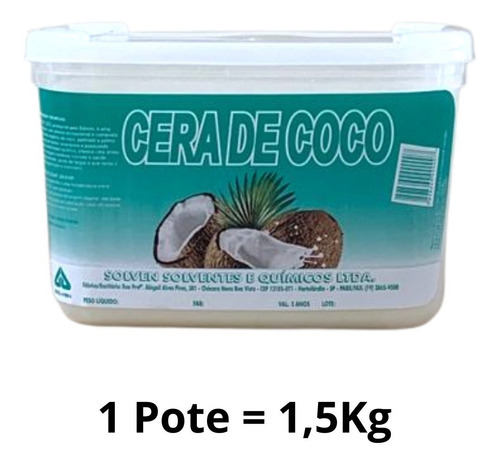 Cera Vegetal De Coco Para Velas 1,5 Kg