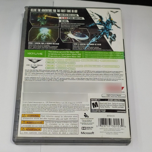 Zone Of The Enders Xbox 360 - Longaniza Games (Usado)