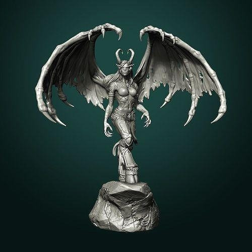 Archivo Stl Impresión 3d - Warcraft Demon Hunter