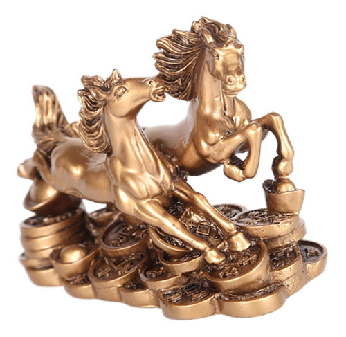Resina Feng Shui Estatua De Caballos Al Galope Regalo De