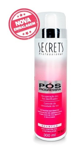 Shampoo Sem Sal 300ml Pós-progressiva - Secrets Professional