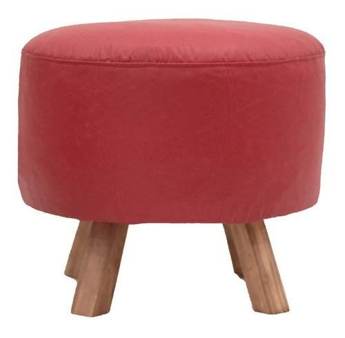 Imagen 1 de 4 de Puff Banco Redondo Eco Cuero / Divan Home