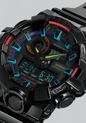 Reloj Casio G-Shock GA-700RGB-1adr para hombre