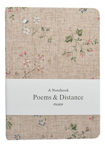 Cuaderno Diario Tela Lino Bloc Nota A5 Tapa Dura Papel 128