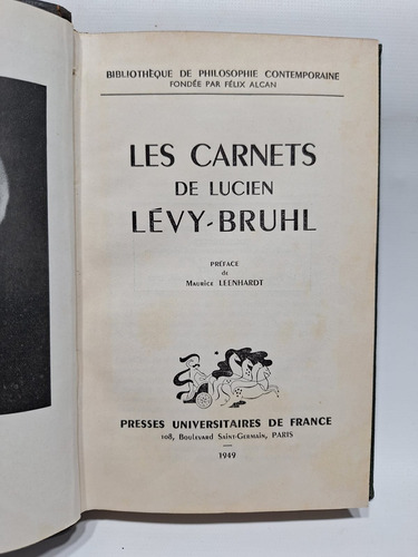 Antiguo Libro Les Carnets De Lucien Lévy-bruhl Le745
