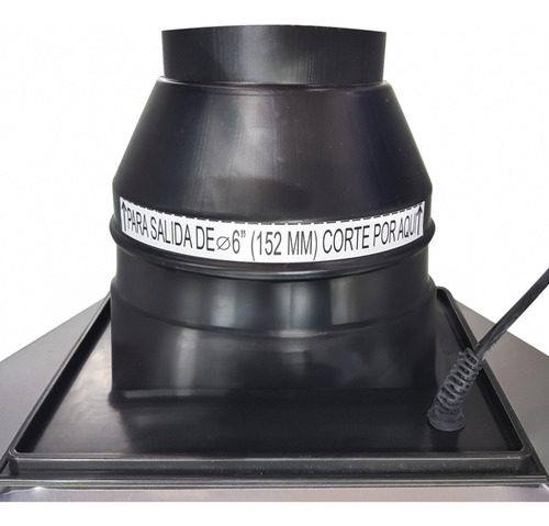 Extractor de cocina Ventiservice Slim 3V ac. inox. de pared 50cm x 50cm plateado 220V