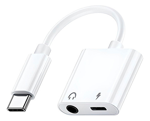 Adaptador Usb Tipo C Audífonos 3.5mm Entrada Tipo C Carga